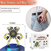Vista 2 de 18 piezas de juguetes fidget spinners al azar, juguetes de dedo de robot deformables de bricolaje, spinner de descompresión, juguetes de giroscopio