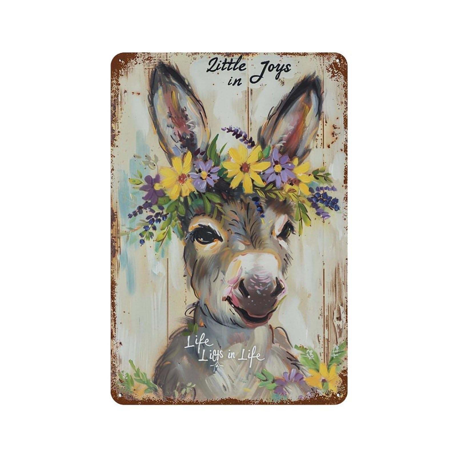 FHUYEURHRY Cute Little Deer 04 Wall Decor Retro Iron Vintage Art Metal Tin Sign Poster Modern Home Cofffee Club Art Bar Shop Decorations Style-18 30x20cm