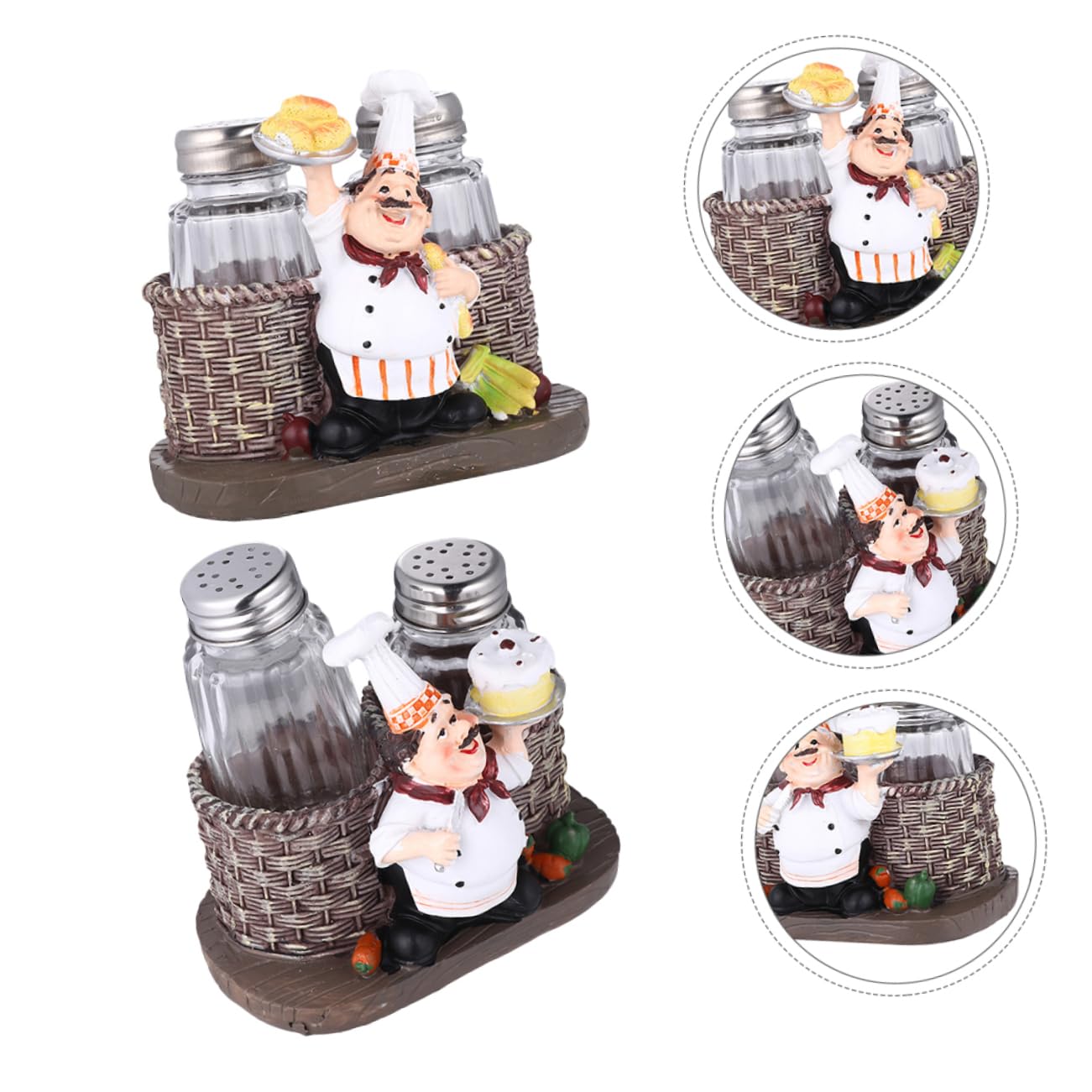 PRETYZOOM 4 Set Organizer Decorativo per Cucina con Contenitori per Condimenti per Appassionati Cucina e Design Unico
