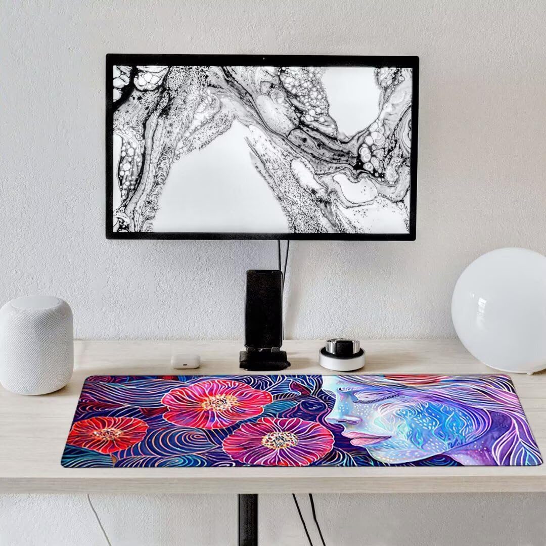 Podkładka pod mysz, podparcie nadgarstka, podkładka pod mysz z antypoślizgową gumową podstawą, ergonomiczna podkładka pod mysz do komputera, laptopa, domowego biura, kompatybilna z myszami laserowymi