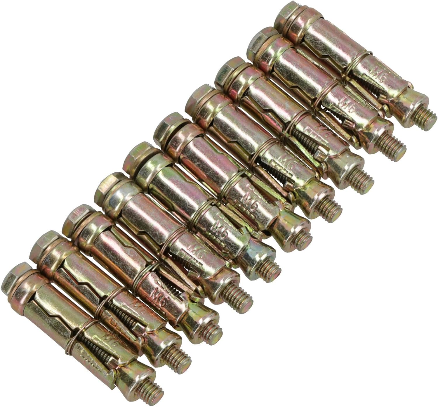 M6 6mm x 50mm Expansion Rawl Bolt for Masonry Sleeve Anchors Fastener 10pk