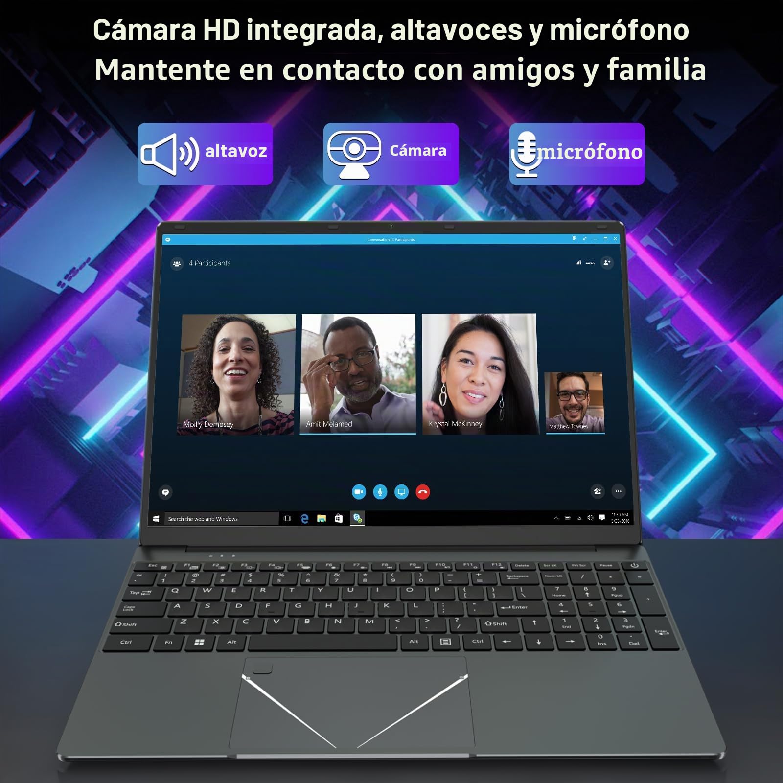 PINSTONE Ordenador portátil de 15,6 Pulgadas, Procesador Celeron N5095 | 16GB RAM 512GB SSD, pantalla Full HD, lector de huellas dactilares, HDMI, WiFi 5, Bluetooth, para escritorio y estudios