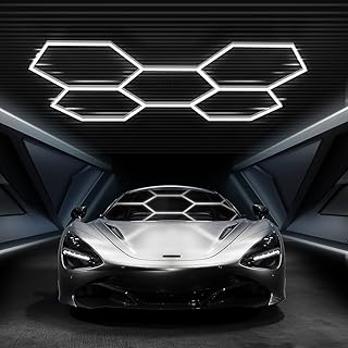 Hexagon Garage Lights, High Brightness 168W 6500K 18480Lumens Honeycomb Hexagon Led Garage Light 5
