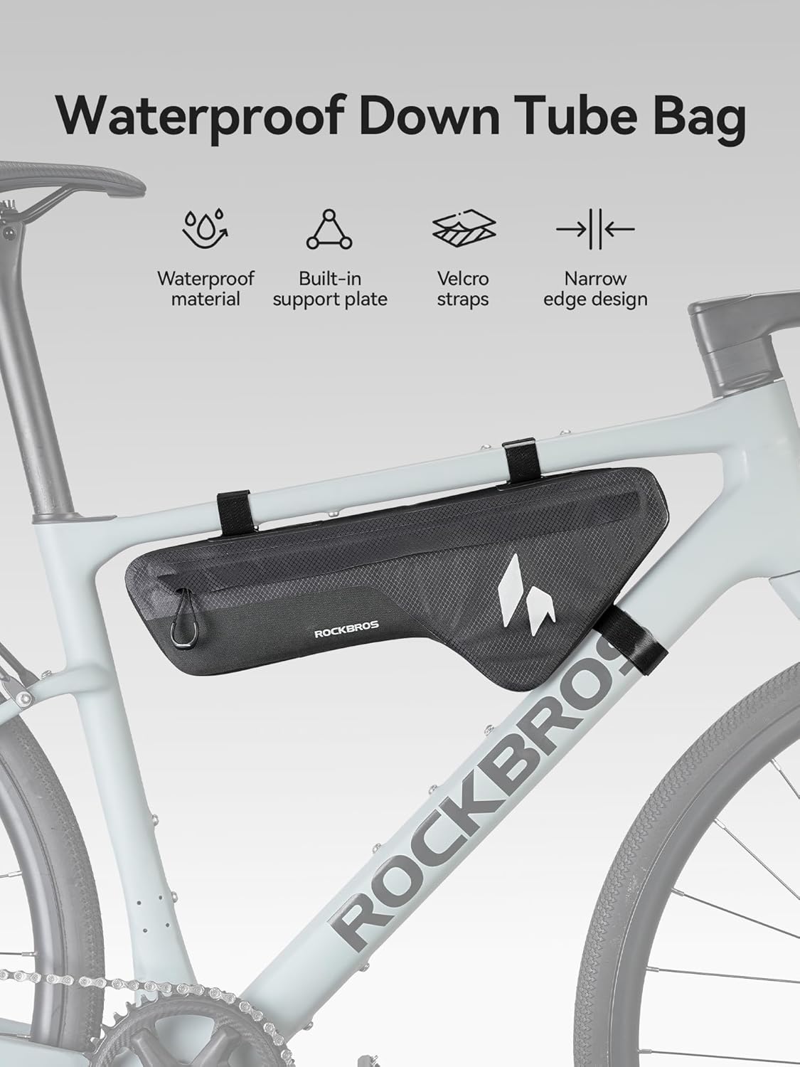 ROCKBROS Bike Frame Bag Waterproof Stable & Complete Set Top Tube Bicycle Storage Bag E-Bike Accessories for Women Men Cycling Fits for Outdoor Long Journey MBT Mountain Road Bike Gear Black - Image 5
