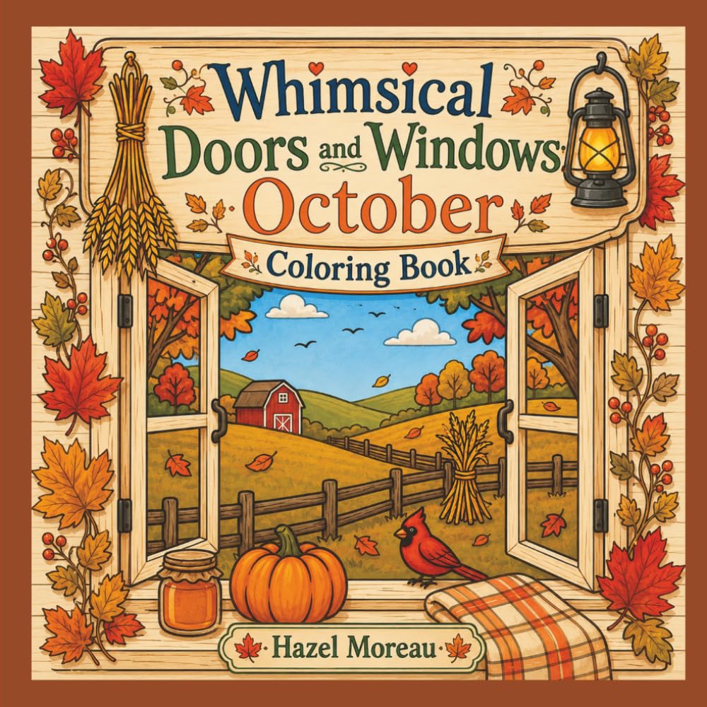 Whimsical Doors and Windows — October Coloring Book: Charming Houses from Around the World — Cottagecore Spaces for Stress Relief and Relaxation, Cute ... for Adults & Teens (Hygge Homes Coloring)