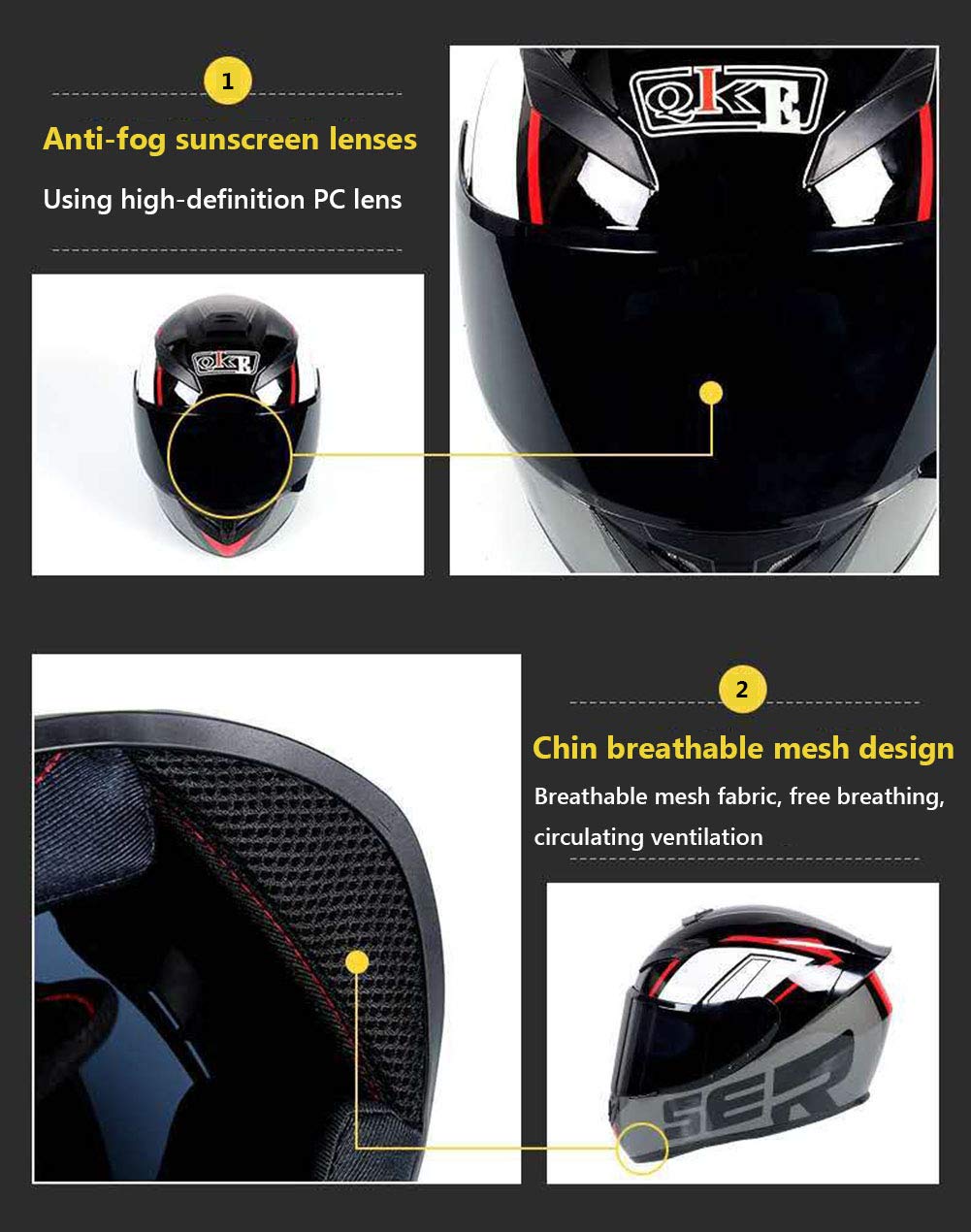 Casco integrale da moto con 3 opzioni di lenti Caschi da scooter DOT Casco da moto turistico Caschi da crash per uomini e donne Pendolarismo quotidiano (strisce nero-rosa)