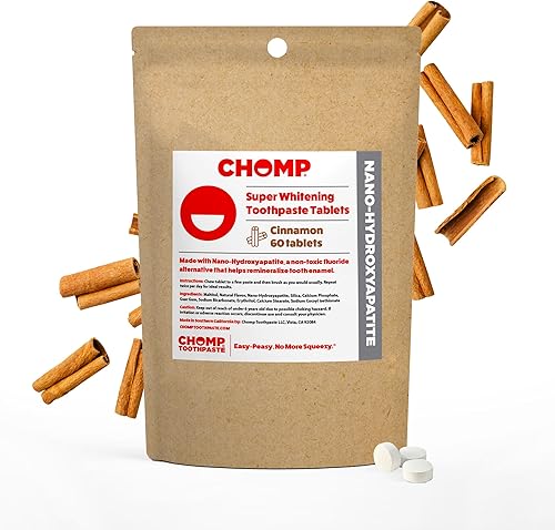 Miniatura 1 de Chomp Pastillas de pasta de dientes de canela súper blanqueadoras con recambio de nano hidroxiapatita