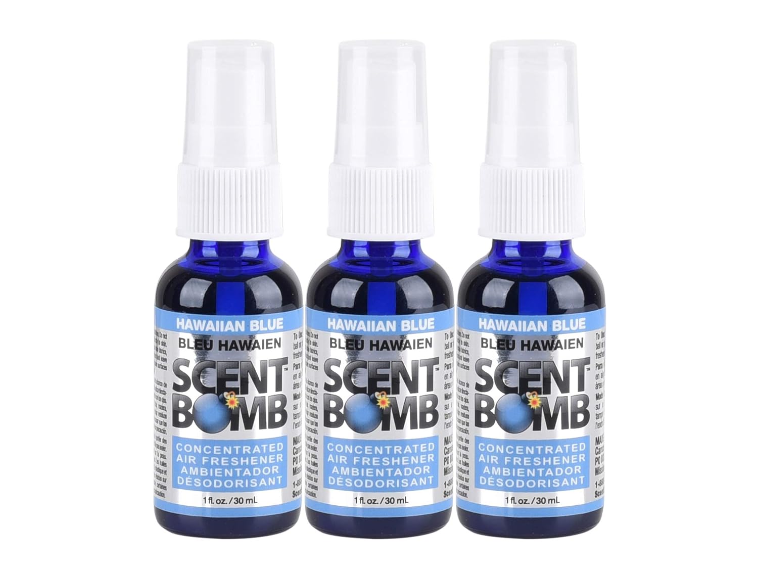 Scent Bomb Air Freshener: Hawaiian Blue (3 Pack)