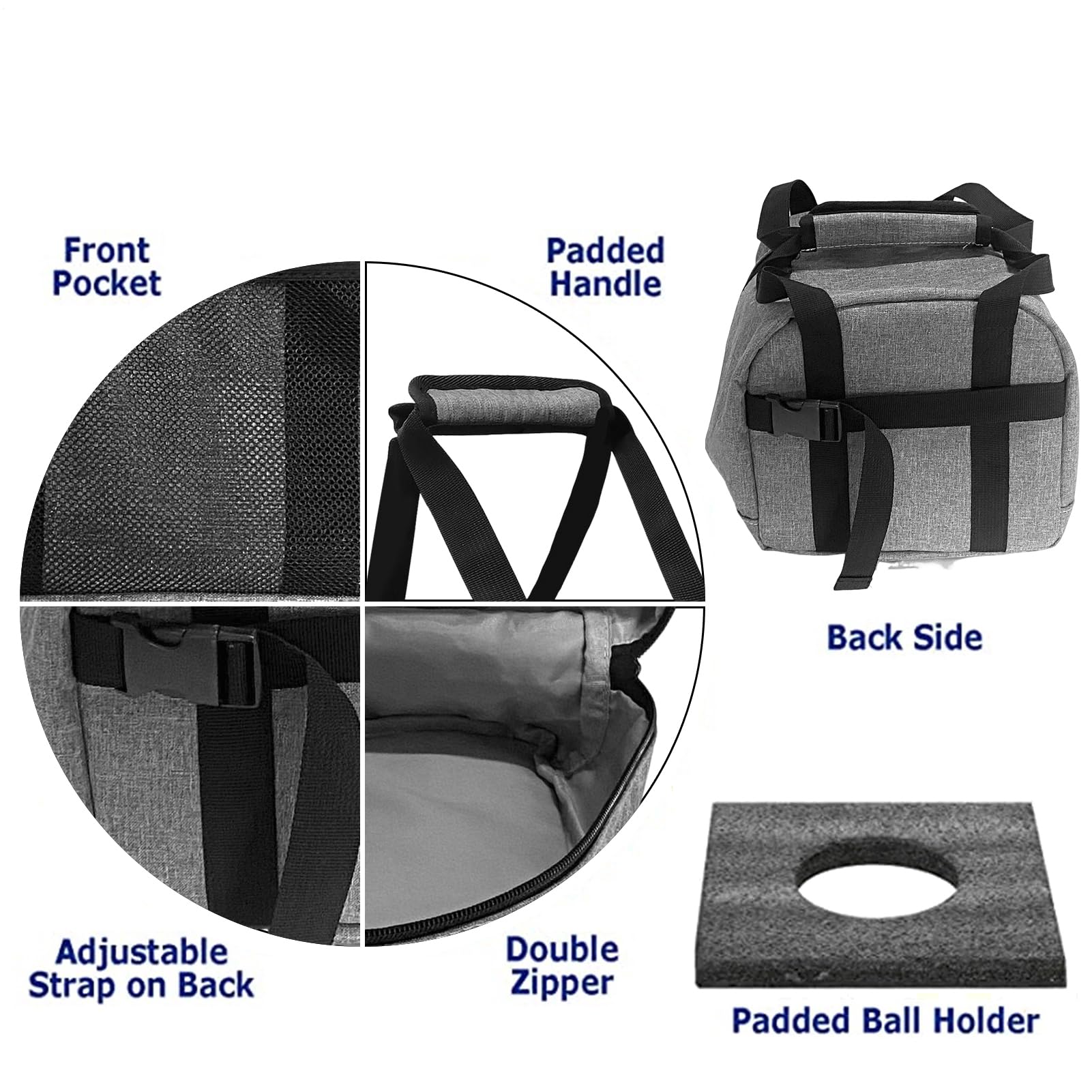 Sac de bowling – Construction robuste, sac de sport élégant, compartiment de protection pour balles, organiseur de transport multifonction, poignée facile à prendre en main | pour les compétitions de