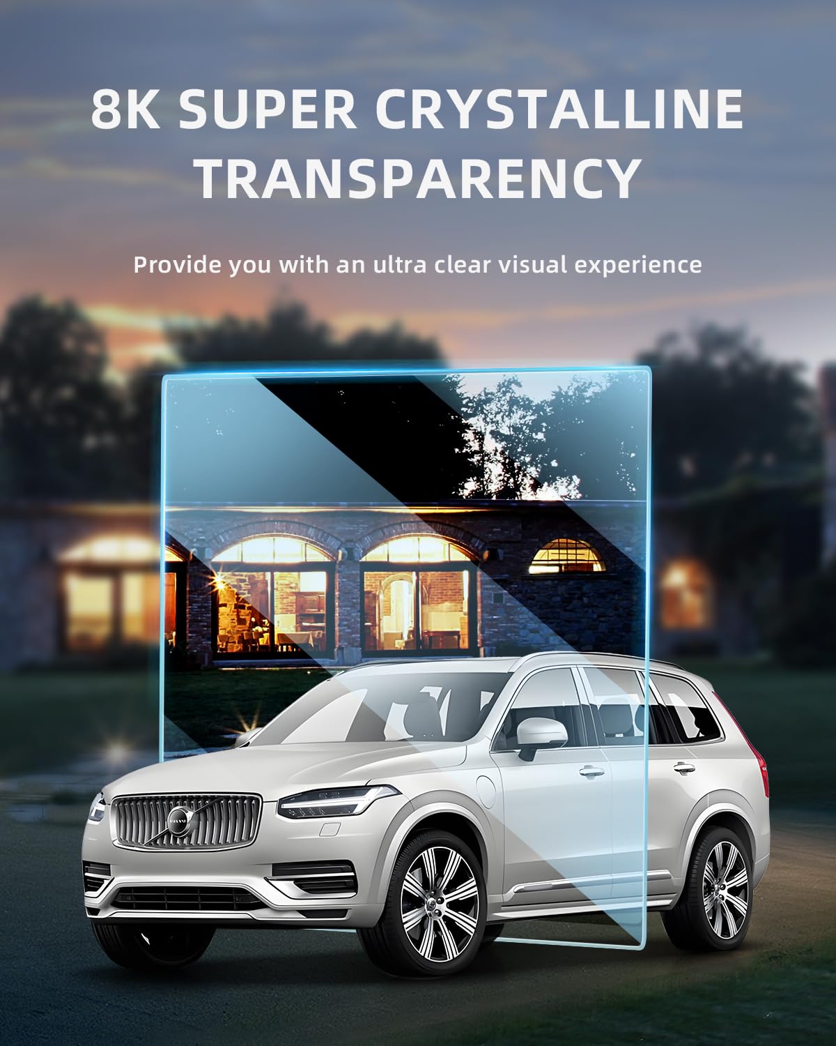 LANTU Film Protection Écran Verre Trempé 9H HD Pour Volvo XC40 2018-2025, XC60 2017-2025, XC90 2016-2025, S60/V60/S90/V90/C40 – Anti-rayures, Anti-empreintes, Ultra-clair