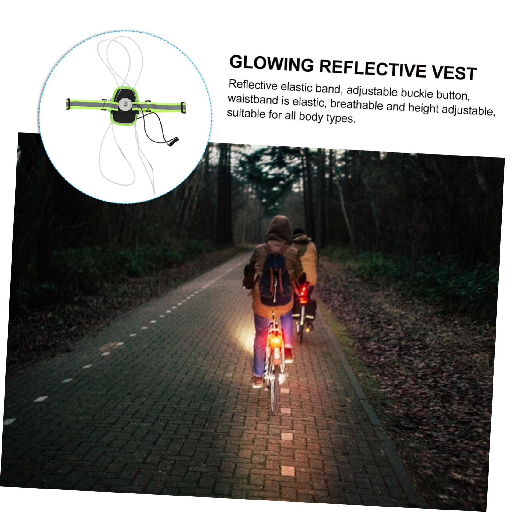 Sosoport LED-Warn-Schultergurt LED Sicherheitsweste Reflektierende Laufweste Wanderer reflektierende Armbänder Lauflicht für Läufer reflektierender Riemen reflektierende Ausrüstung Abs
