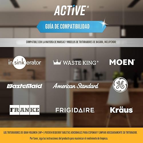 Miniatura 6 de Tabletas desodorizantes y limpiadoras de triturador de basura - Paquete de 24, nueva y potente tableta espumante XL - Espuma de cítricos frescos