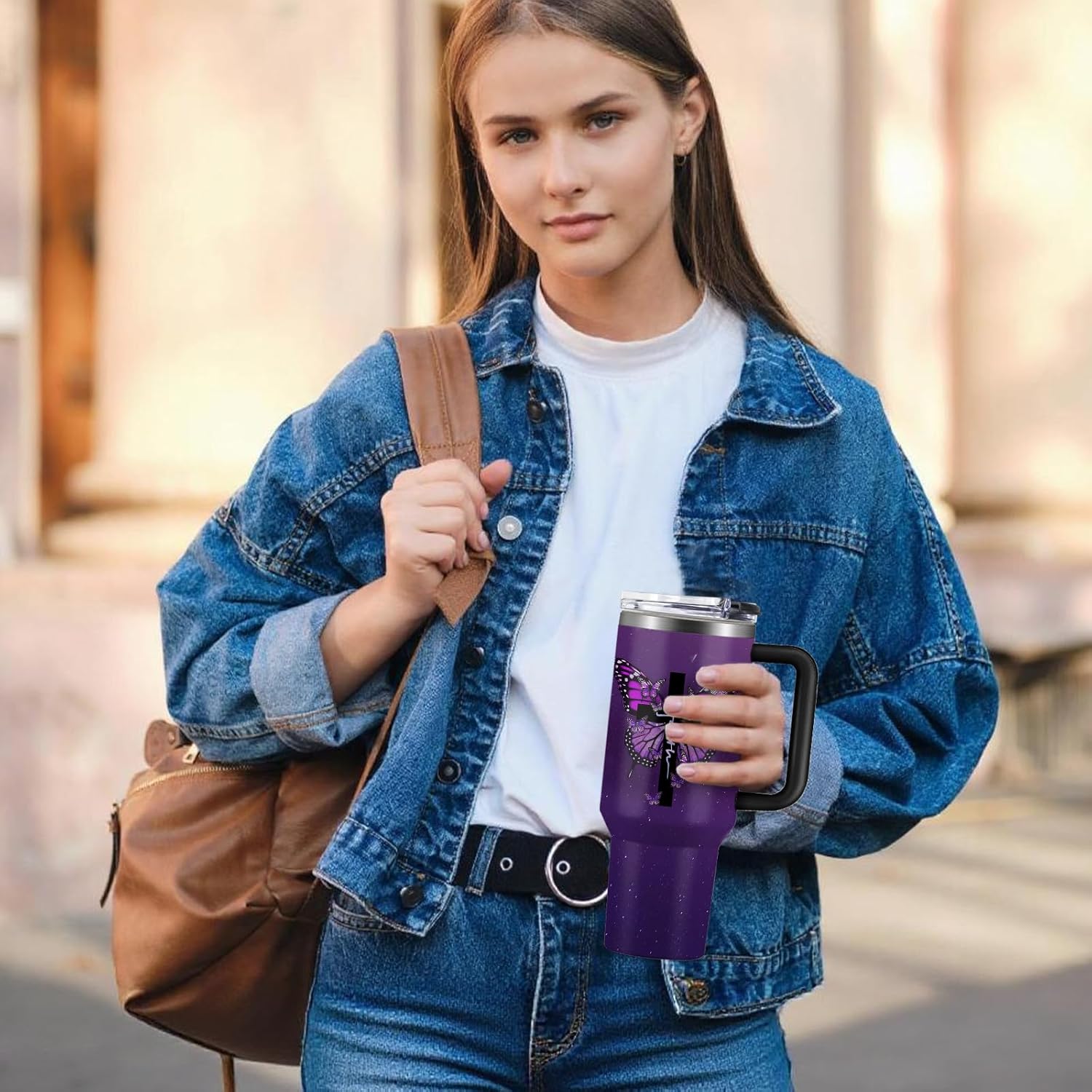 Christian Gifts for Women, 30 oz I Can Do All Things Christ Tumbler With Handle, Inspirational Religious Birthday Gifts for Faith Cup, Christian Jesus God Bible Verse Pastor Prayer Gift for Christmas - Image 4