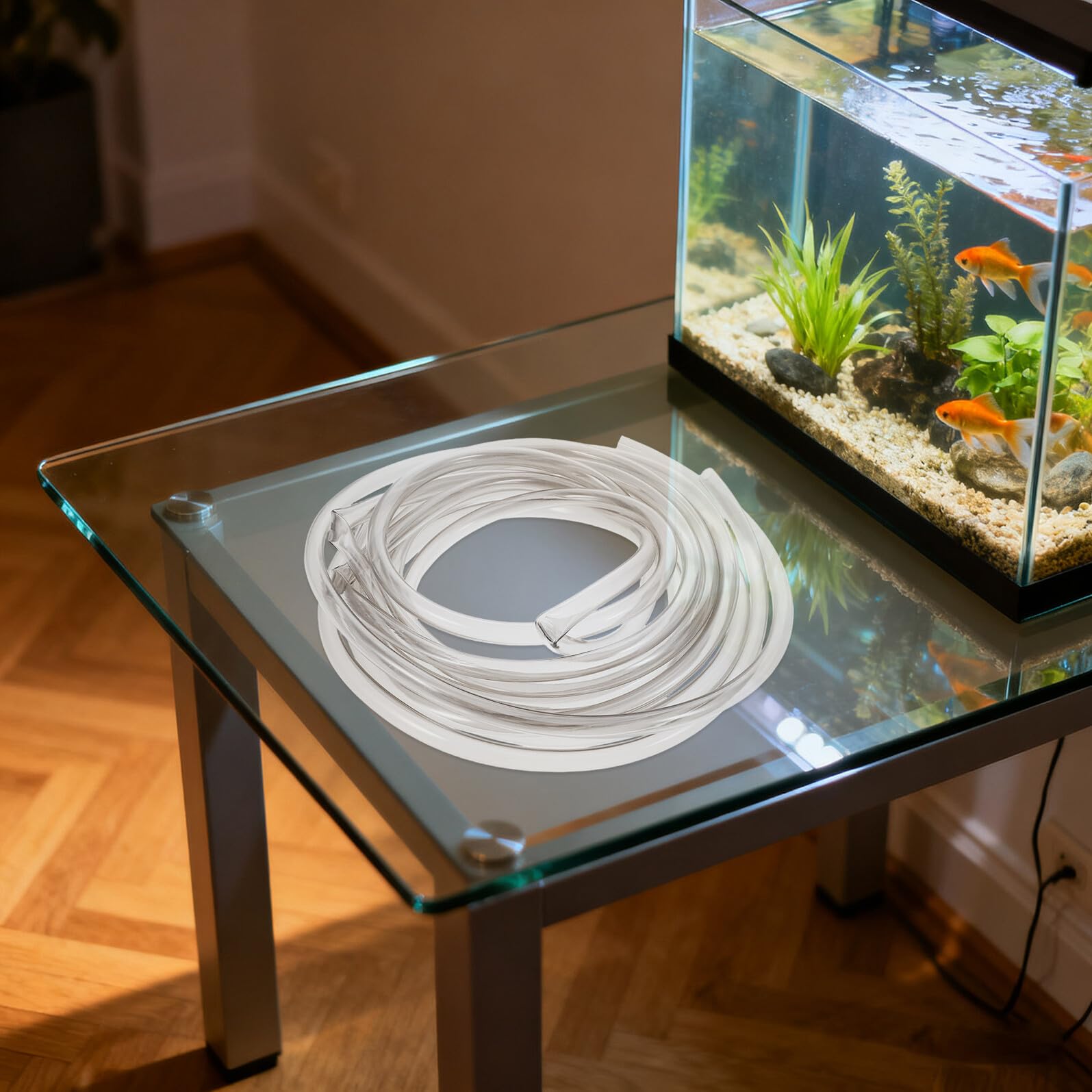 TOYANDONA Kit de Limpieza para Acuarios Adecuado para Cambio de Agua con Manguera Flexible de 5 M y Clip de Sujeción y Limpieza de Grava en Peceras de Agua y Salada