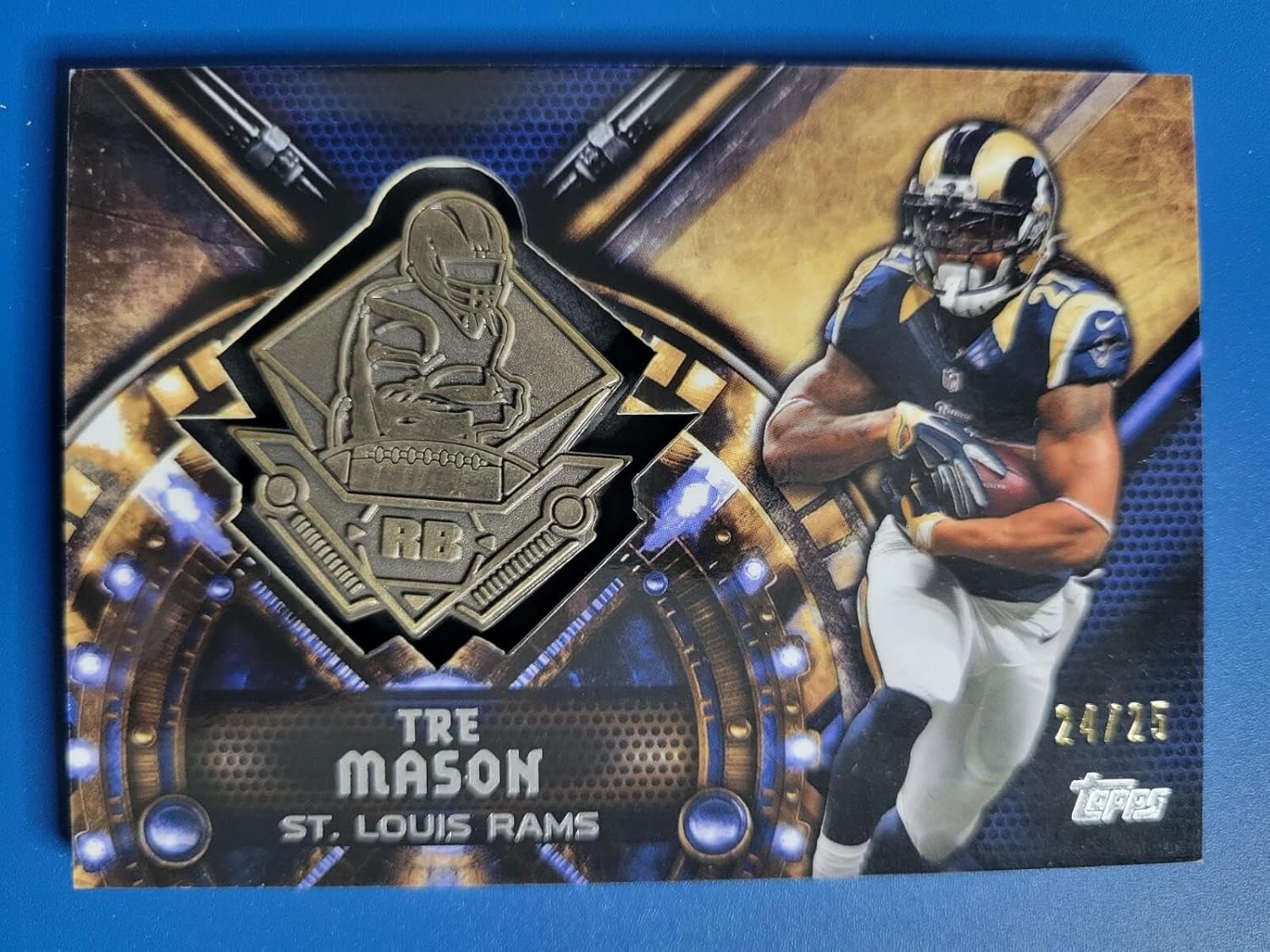 Tre Mason 2015 TOPPS COMMEMORATIVE FANTASY CLUB MEDALLION #D /25 ST. LOUIS RAMS! - Football Cards