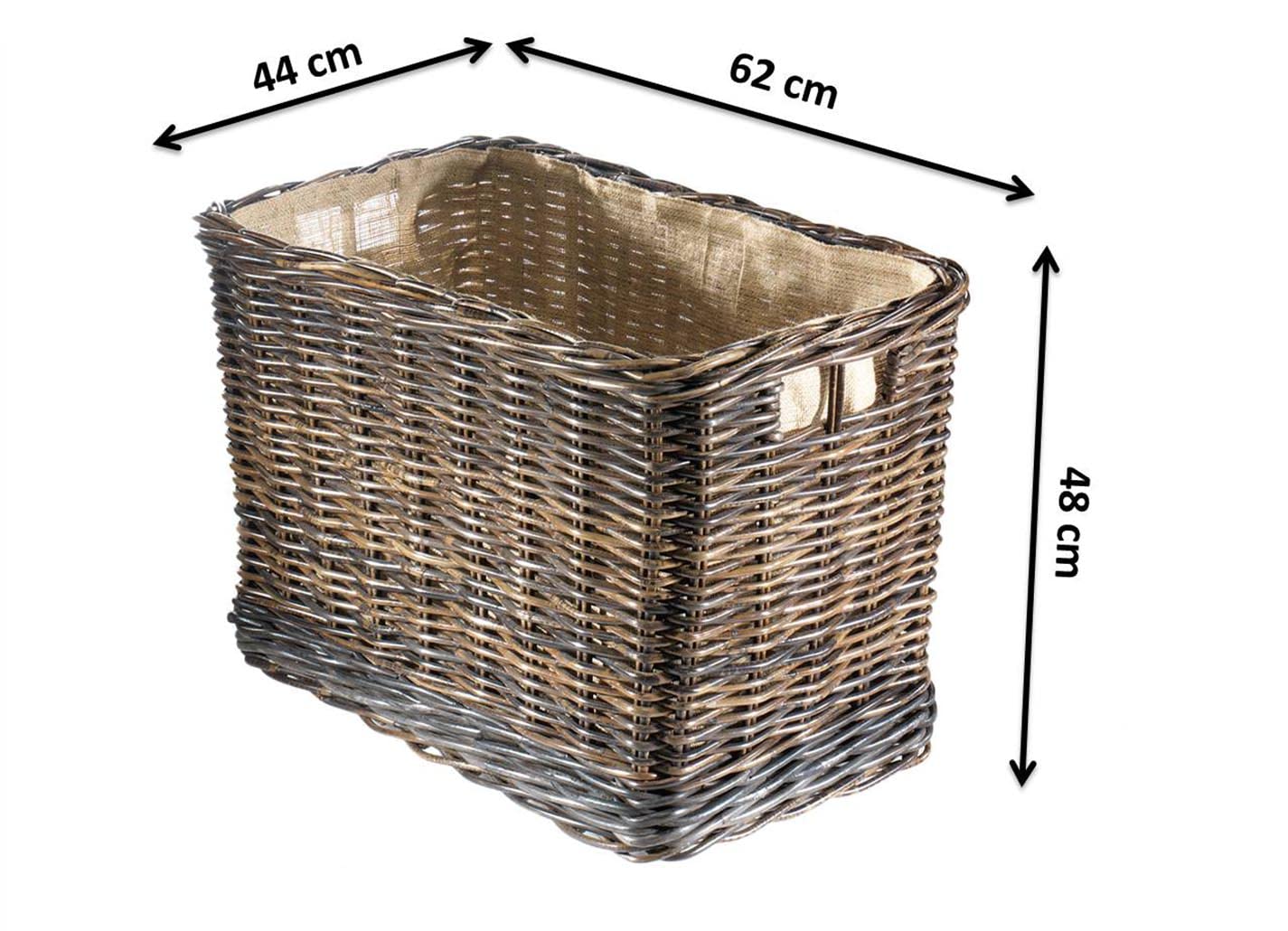 Kobolo Holzkorb für Kaminholz Kaminholzwagen mit Rollen aus Rattan