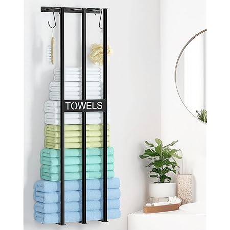 Amazon.com: Sancagy Towel Racks for Bathroom : Wall Mounted, Rolled ...