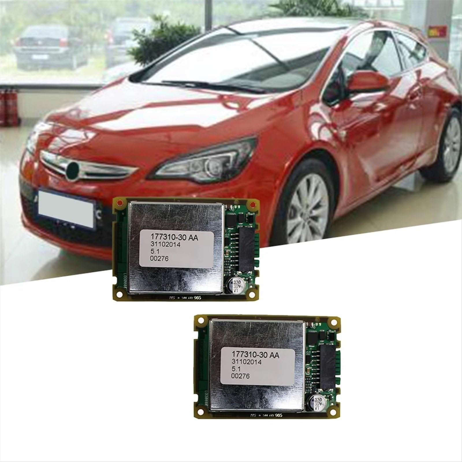 Módulo de Control de Faros adaptativos Módulo Controlador Faros Delanteros Unidad Control Luces circulación Diurna para Opel para Astra J 2011-2015, 2 Unidades