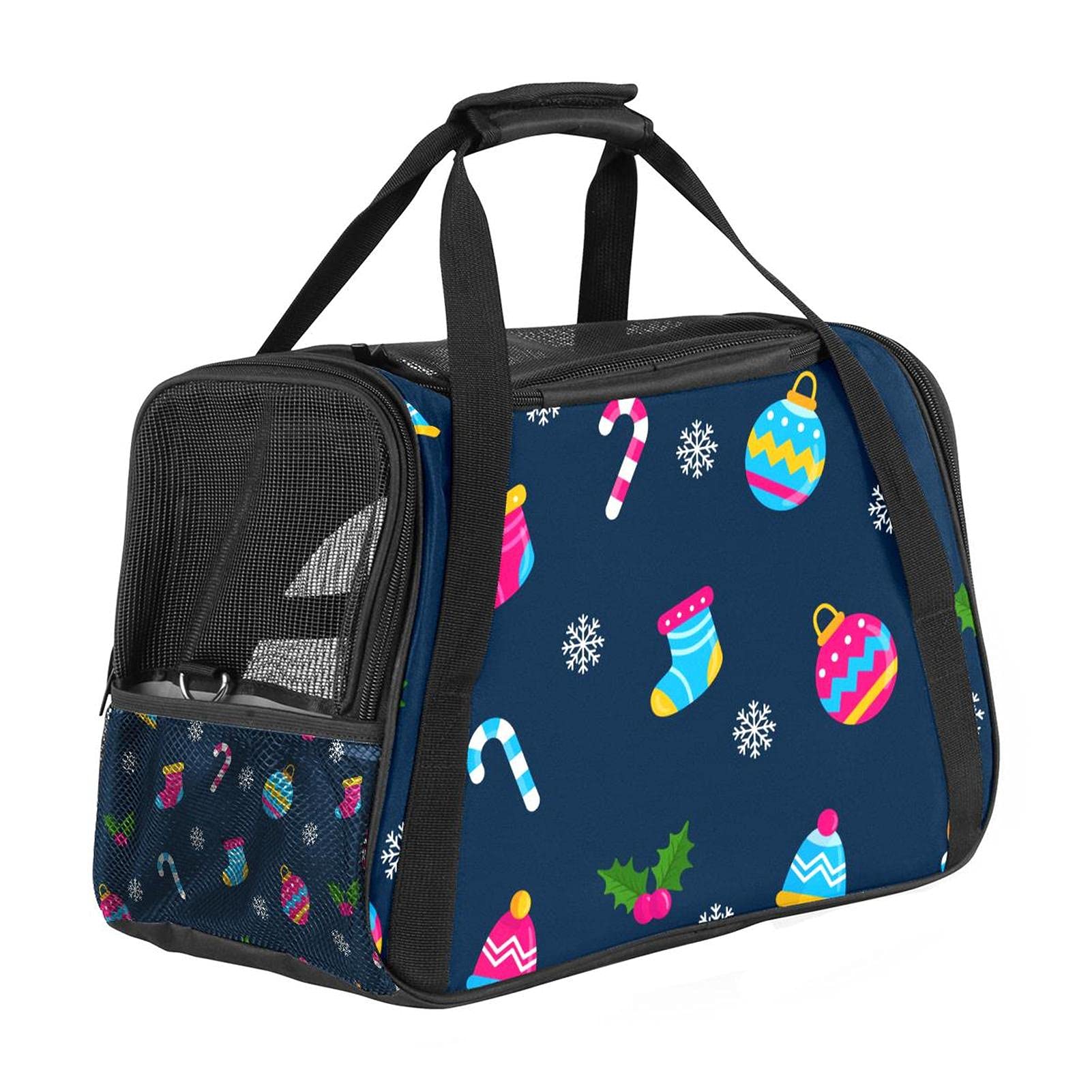 Sac transport de transport animal homologué avion bleu foncé souple