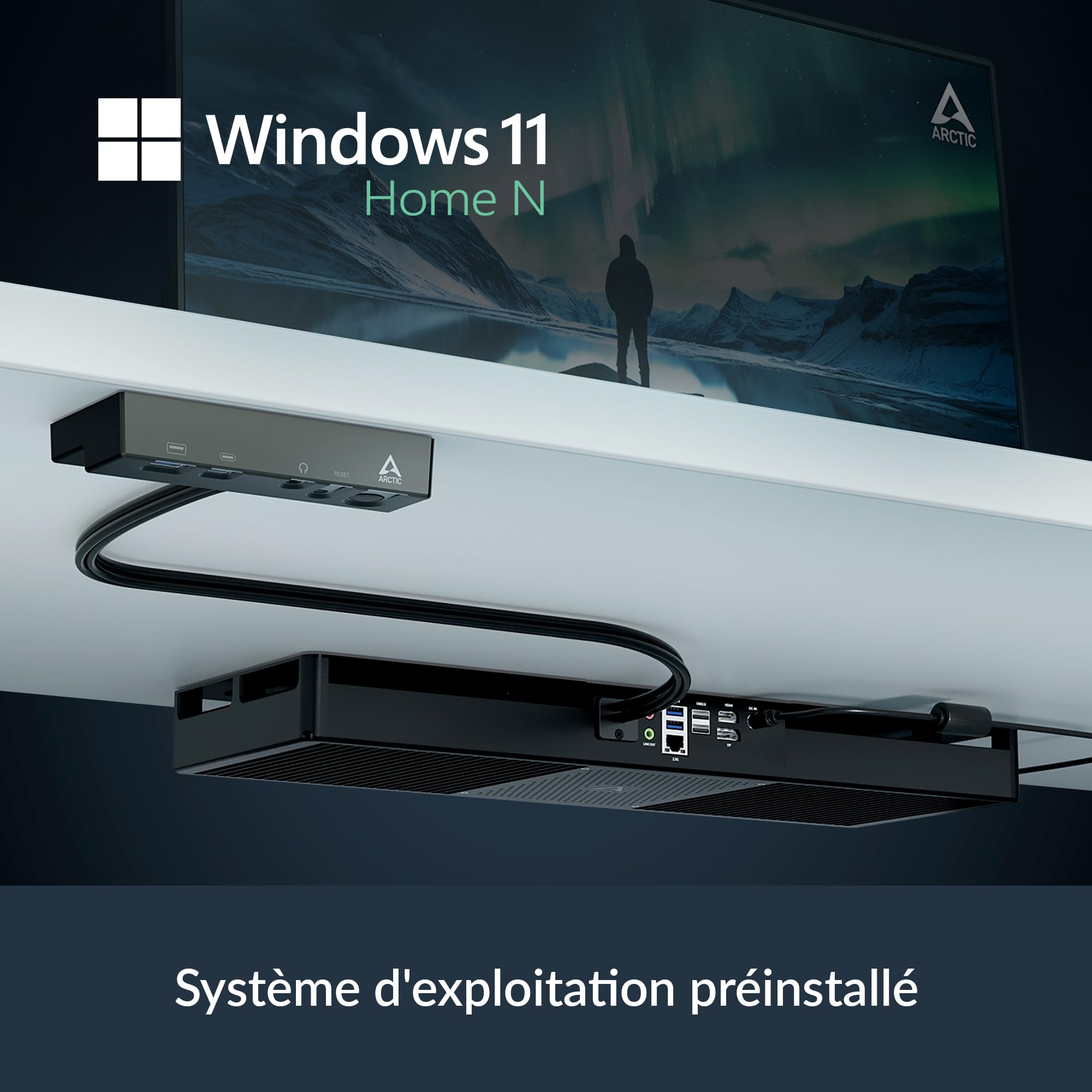 ARCTIC Senza 5700G - PC Montage sous Table, Refroidissement Passif