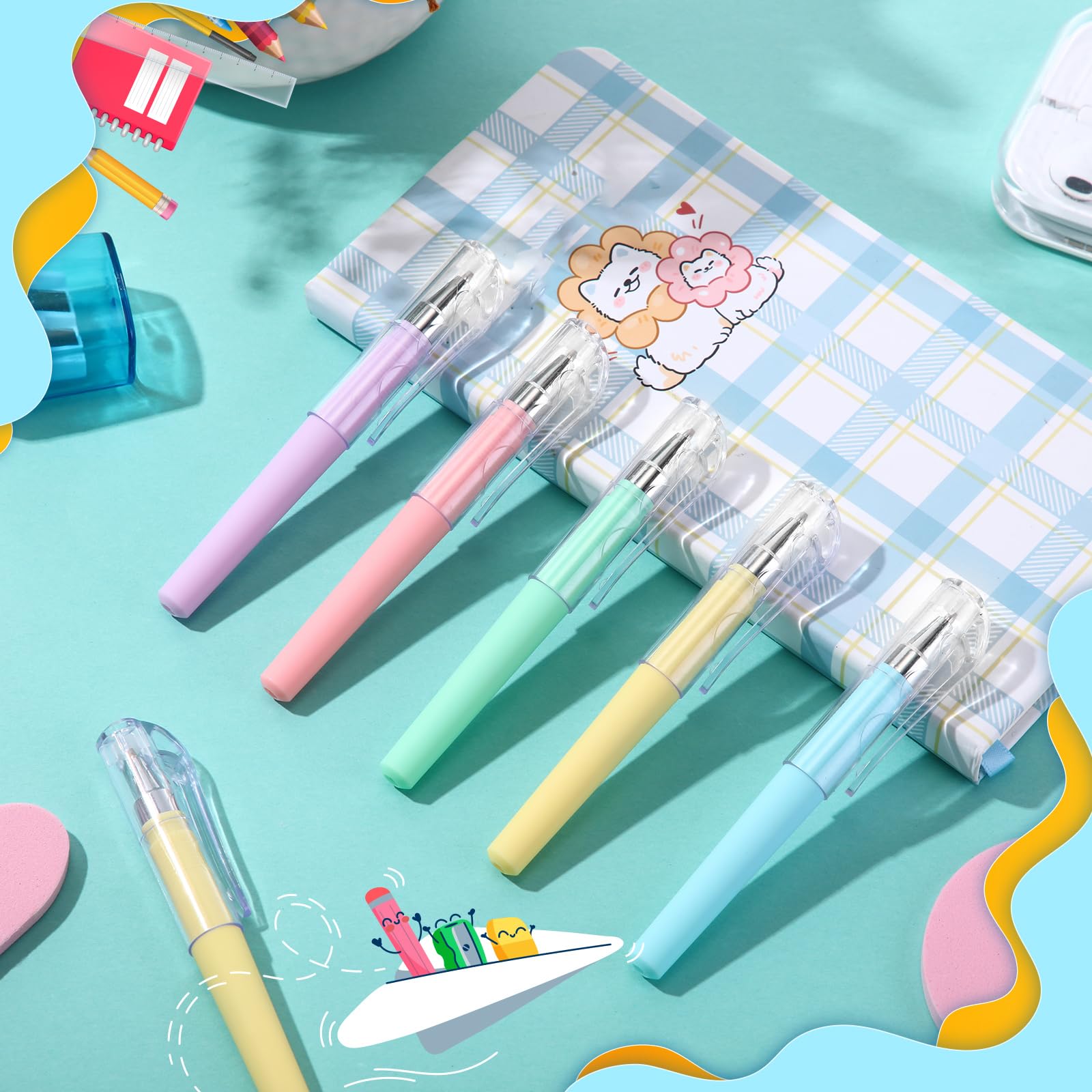 Sayglossy Paquete de 200 mini bolígrafos de gel a granel de 0.5 mm, punta fina de 4.16 pulgadas, tamaño de bolsillo, escritura suave de secado rápido para diario, cuadernos, planificador, suministros