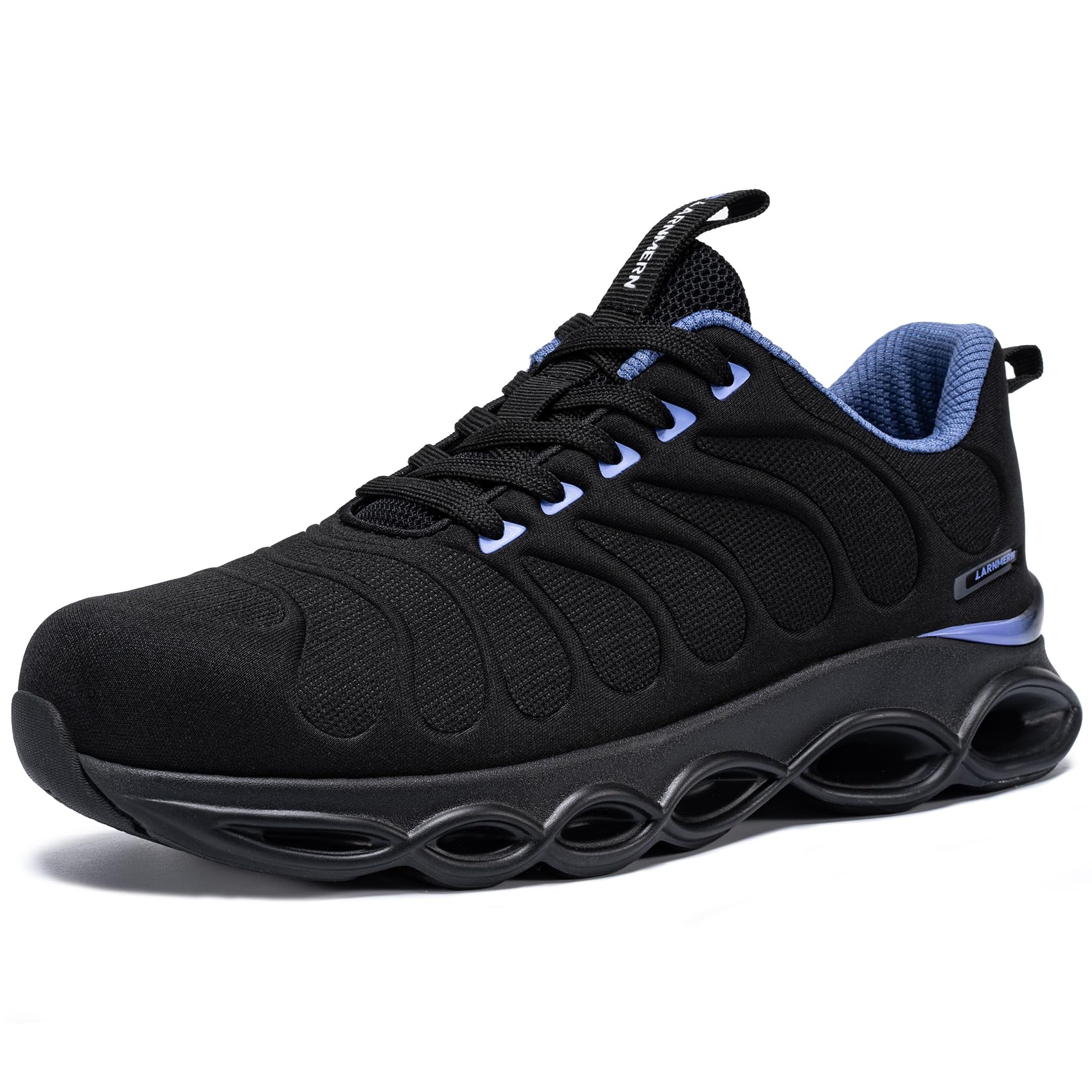 LARNMERN Scarpe Antinfortunistiche Uomo Scarpe Antinfortunistica Moda Traspiranti Leggere con Punta in Acciaio Ammorti Scarpe da Lavoro Comodo