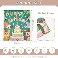 Vista 2 de Juego de 6 fundas para silla de sala de estar, lavables, para fiestas, juego de 6 fundas para sillas de juegos, para silla de comedor, cumpleaños