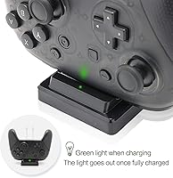 Vista 6 de Base de cargador de controlador para Nintendo Switch, estación de carga 6 en 1 para Nintendo Switch Joy-Con y controladores Pro, color negro