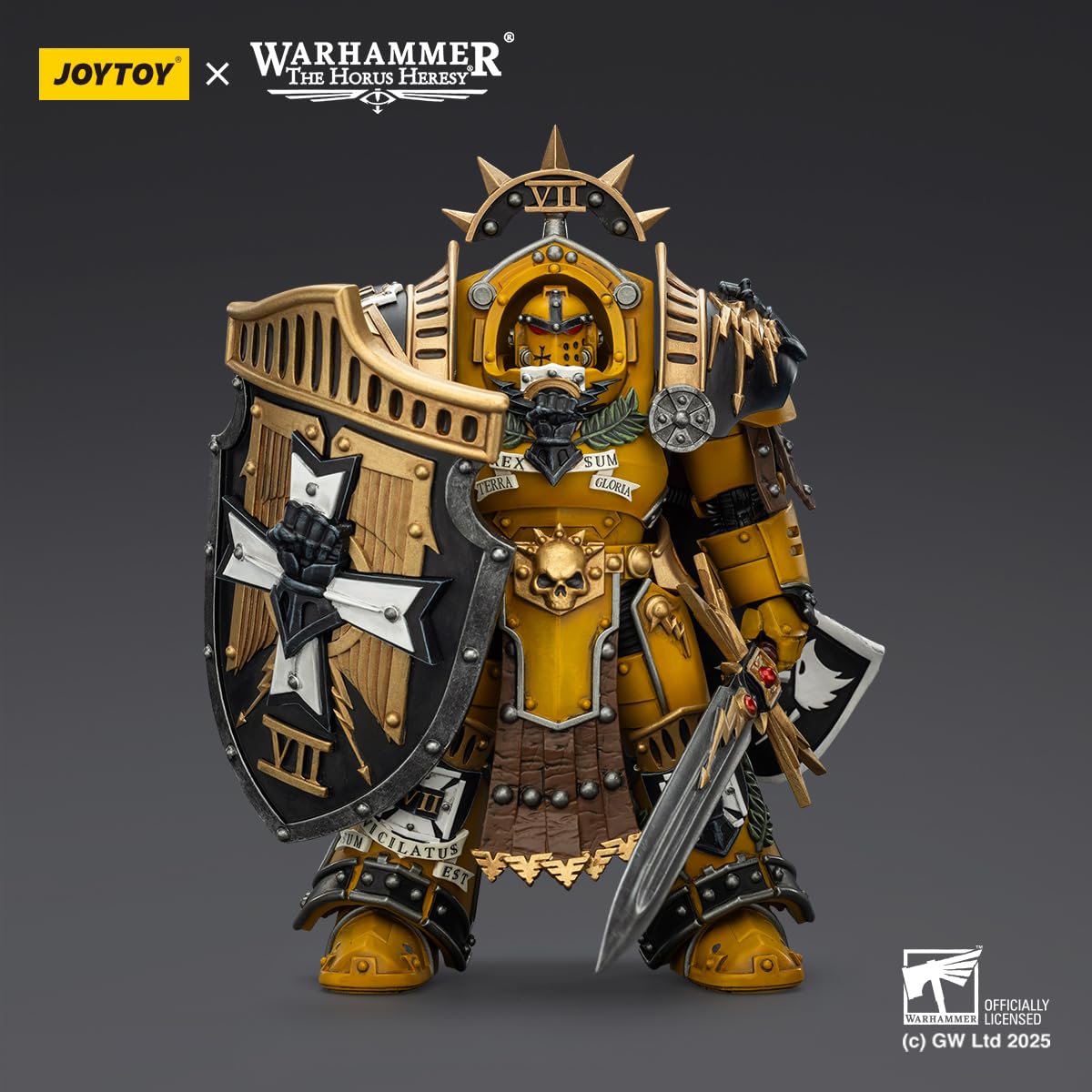 TOYVERSE JOYTOY 1/18 Figura de acción Warhammer The Horus Heresy, Imperial Fists Legion Praetor in Tartaros Terminator Armour, articulación móvil, modelo de personaje, 14,2 cm, más de 15 años