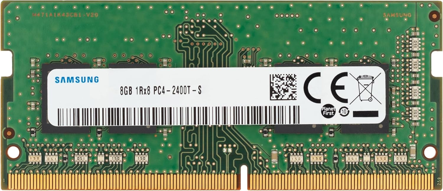 Samsung 8GB DDR4 2400MHz PC4-19200 (PC4-2400T) CL17 SODIMM 1Rx8 Single Rank 1.2V 260-Pin Laptop, Notebook RAM Memory