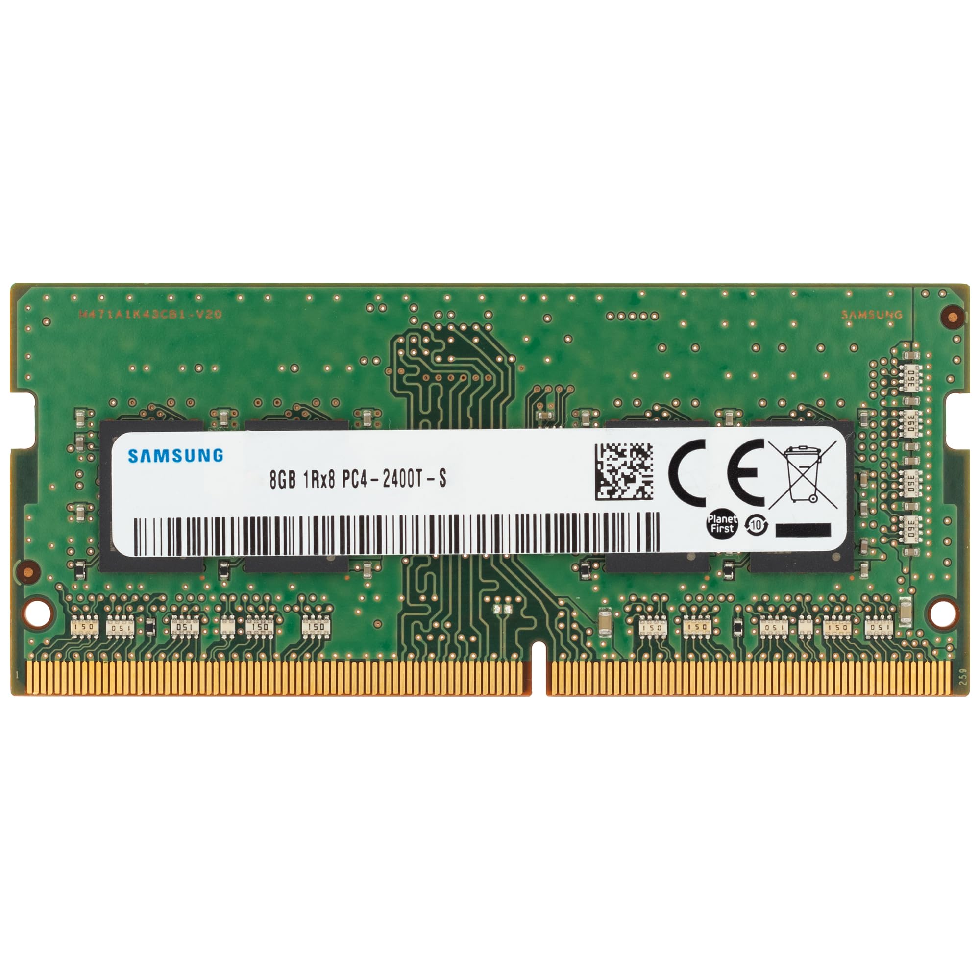 Samsung 8GB DDR4 2400MHz PC4-19200 (PC4-2400T) CL17 SODIMM 1Rx8 Single Rank 1.2V 260-Pin Laptop, Notebook RAM Memory