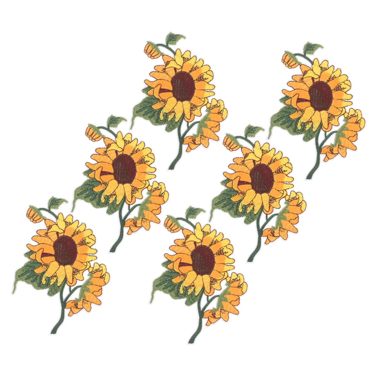 NUOBESTY 24stücke Sonnenblumen Bügelflicken Lustige Stickerei Patches Zum Aufbügeln Für Kleidung Taschen Shirts Und Mehr Hochwertige Applikationen Für Kreative Diy-projekte
