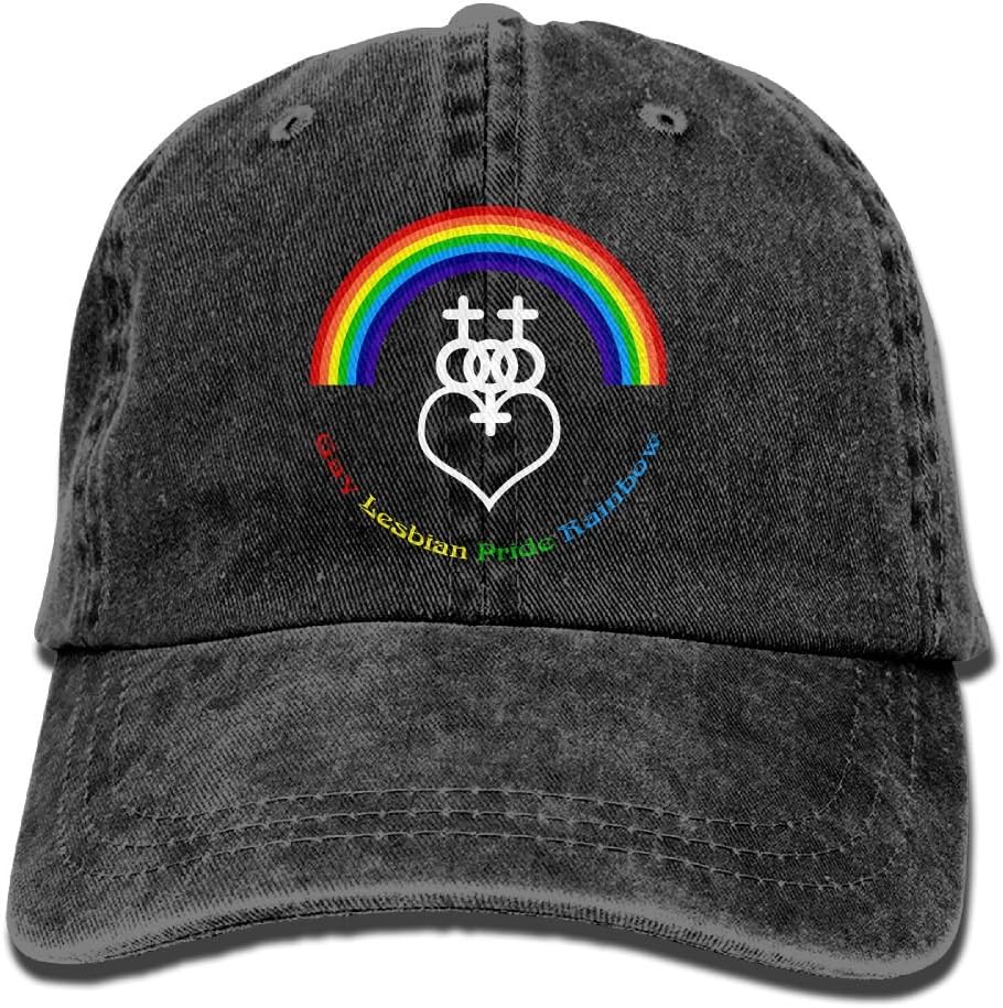 Gay Lesbian Pride Rainbow Unisex Fashion Baseball Cap Adjustable Snap Back Hat