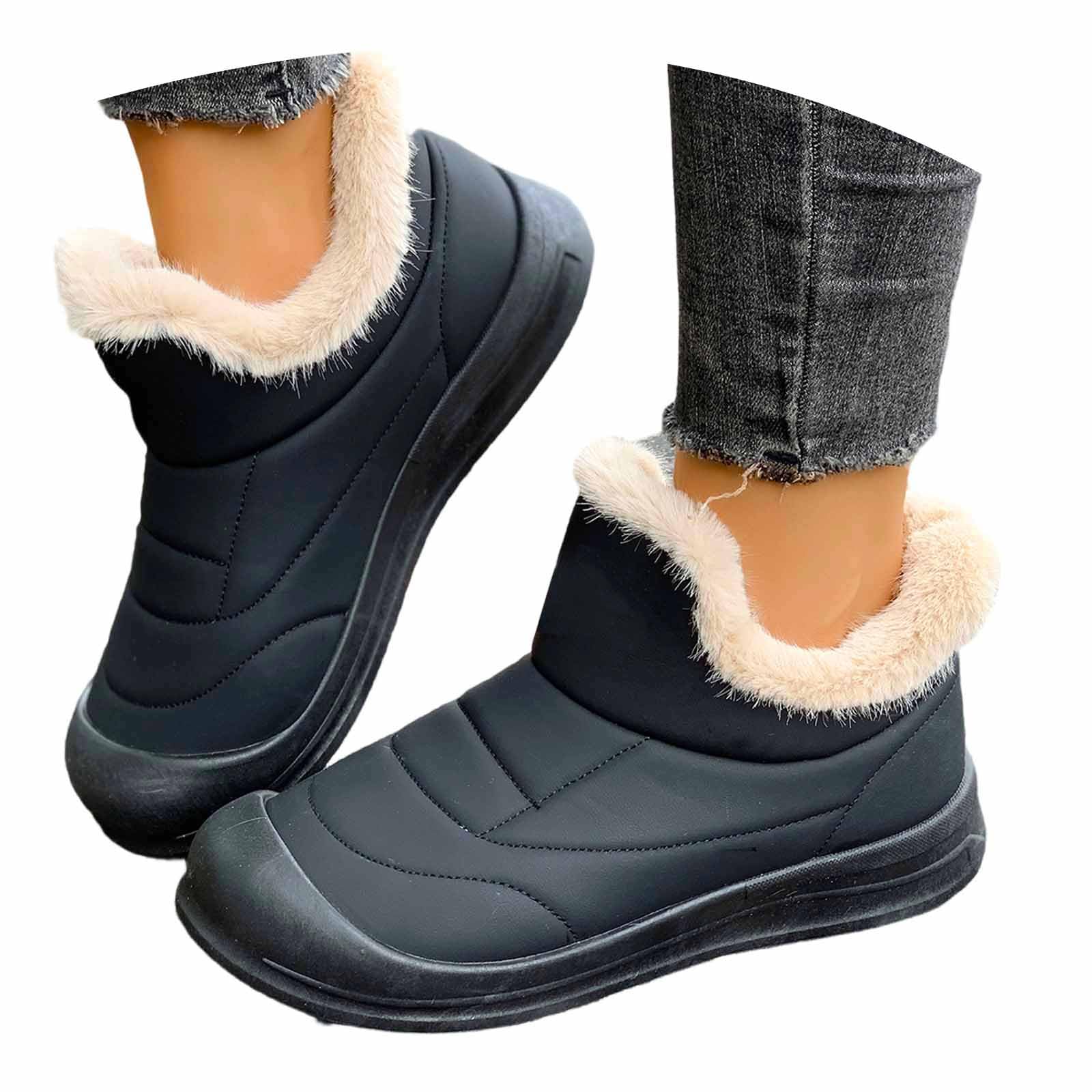 Apres Ski Femme Bottes De Neige Pour Bottines Hiver Chaussures Chaudes Après Botte Chaussure Randonnée Impermeable Bottine Grand Froid D'hiver Fourrées Boots Raquette Imperméable Raquettes À Adulte