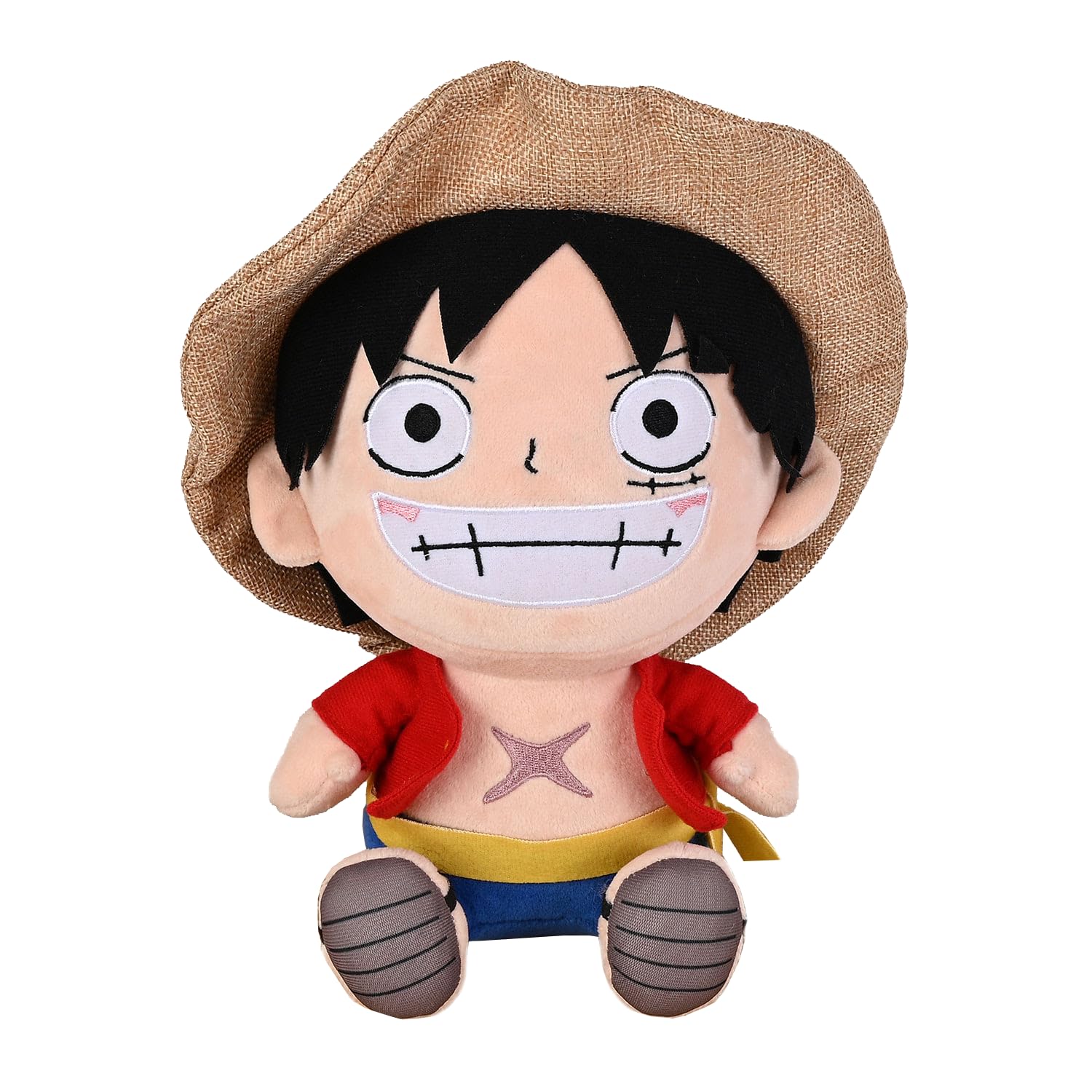 SAKAMI - One Piece - Monkey D. Luffy - Luffy - Plush Figure, Toy - 20 cm - Original & Licensed, Multicoloured, EU 20
