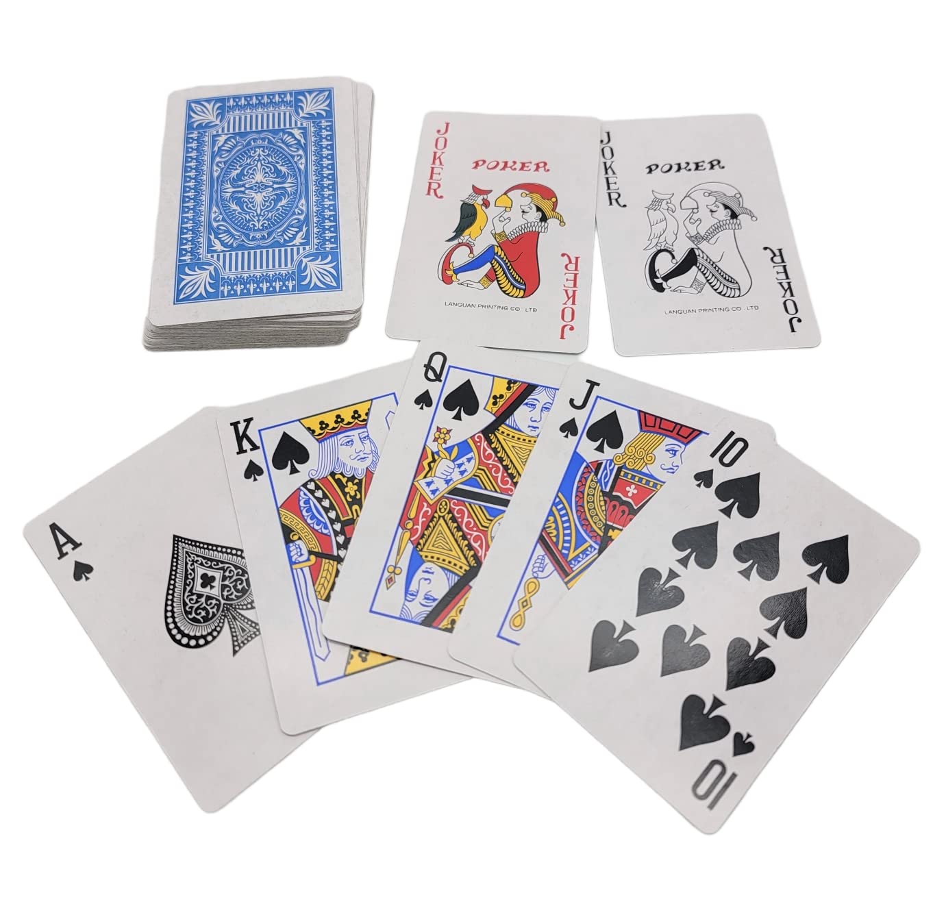 Zugar Land Ekonomiczne karty do gry, 48 talii (24 czerwone i 24 niebieskie talie) 55 mm x 86 mm, powlekane tworzywem sztucznym. Świetne do pokera, blackjacka, mostka i nie tylko. (48 talii)