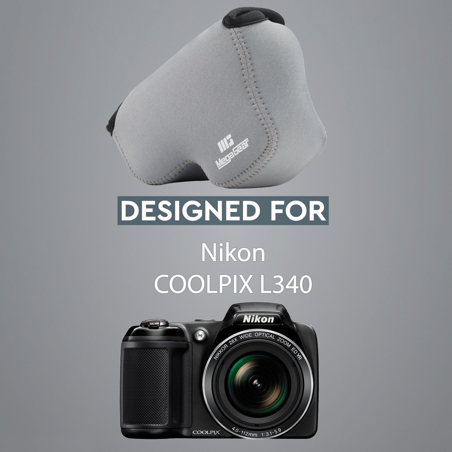 Amazon | MegaGear ネオプレン カメラケース Nikon Coolpix L340用 