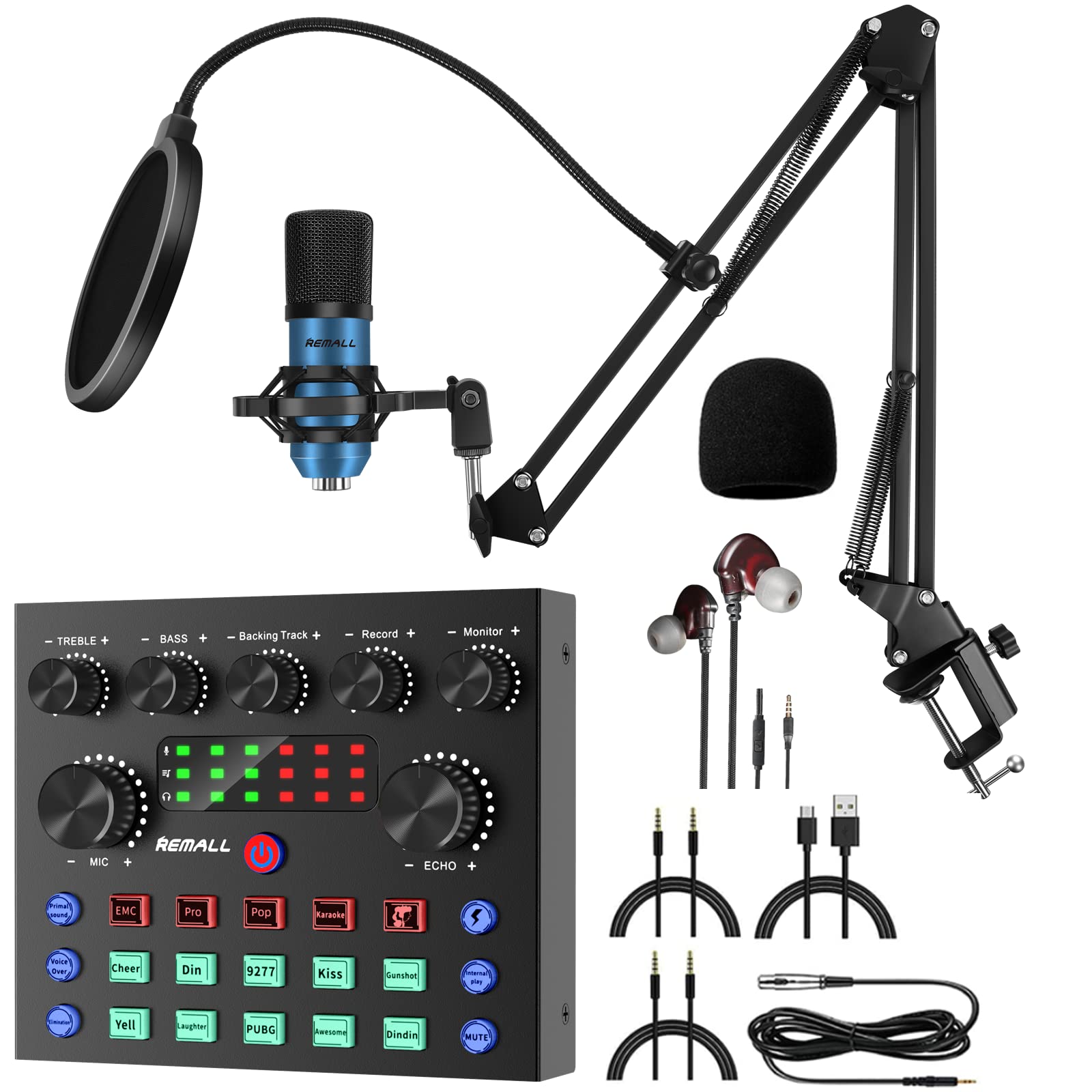 Buy Audio Interface DJ Mixer V8 Live Sound Card for Streaming, Remall