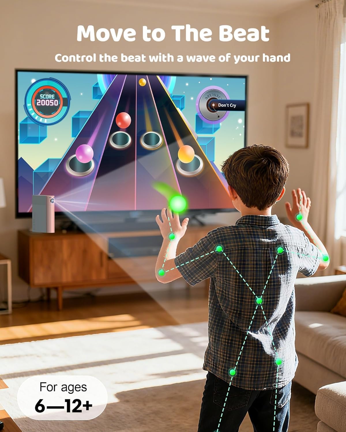 MIAROZ AR Motion Game Console for Kids: Plug and Play TV Video Game System for Indoor Physical Play Interactive Family Fun Game Nights Parties Playtime - Image 3