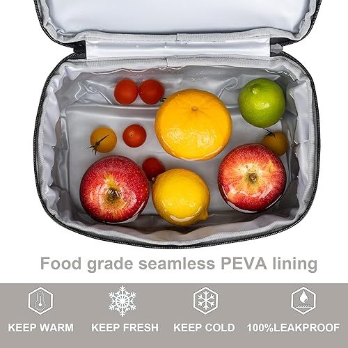 Miniatura 2 de Lonchera aislada de 9.8 L para mujeres, lonchera de doble cubierta, a prueba de fugas, bolsa de almuerzo para mujeres y hombres para el trabajo