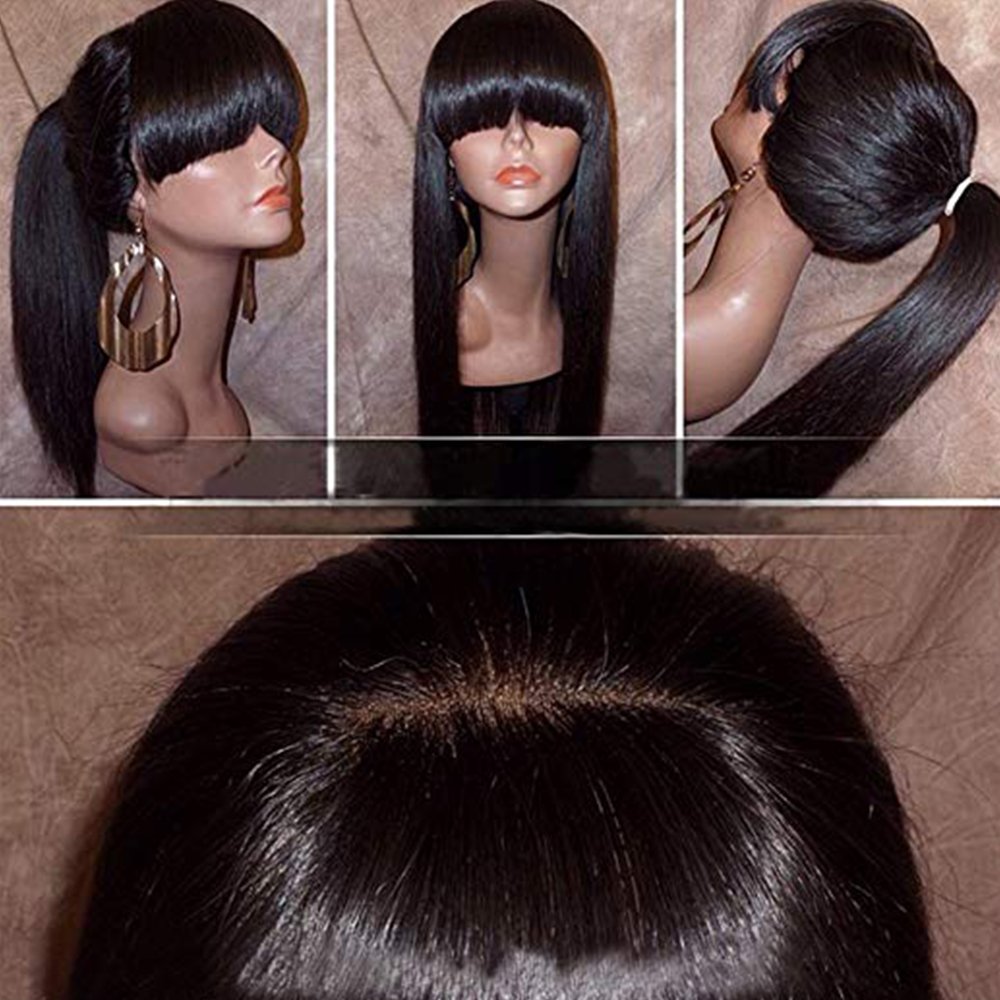 bang lace front wig