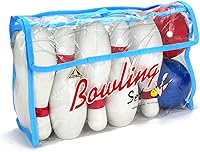 Vista 8 de Juego de bolos Phobby para niños con 10 pinos de espuma suave y 2 bolas, juguetes de bolos de Navidad para interiores y exteriores, apto para niños