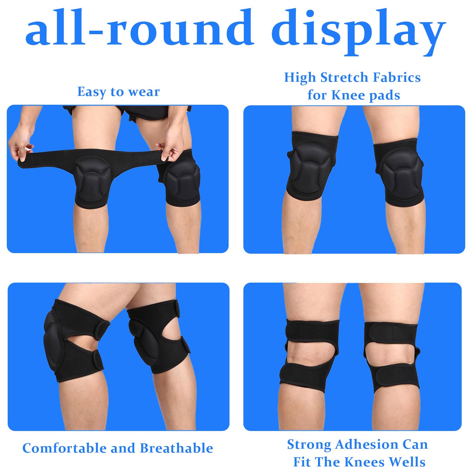 AOOTUERL 1 Pair Knee Pads Work, 20MM Thick Sponge Gardening Knee Pads - Image 3