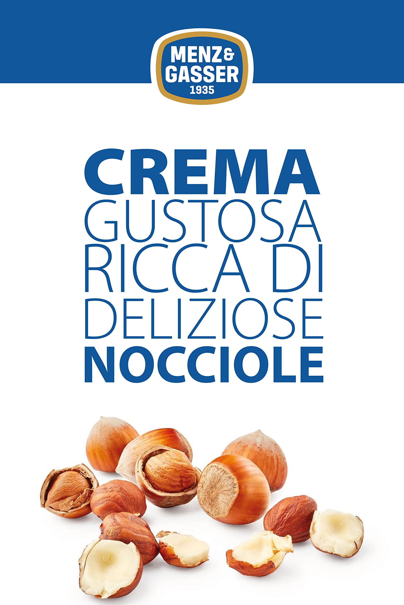 Menz&Gasser Nocciolino, Crema di Nocciole Monodose, con Nocciole, 120 Porzioni x 20 g