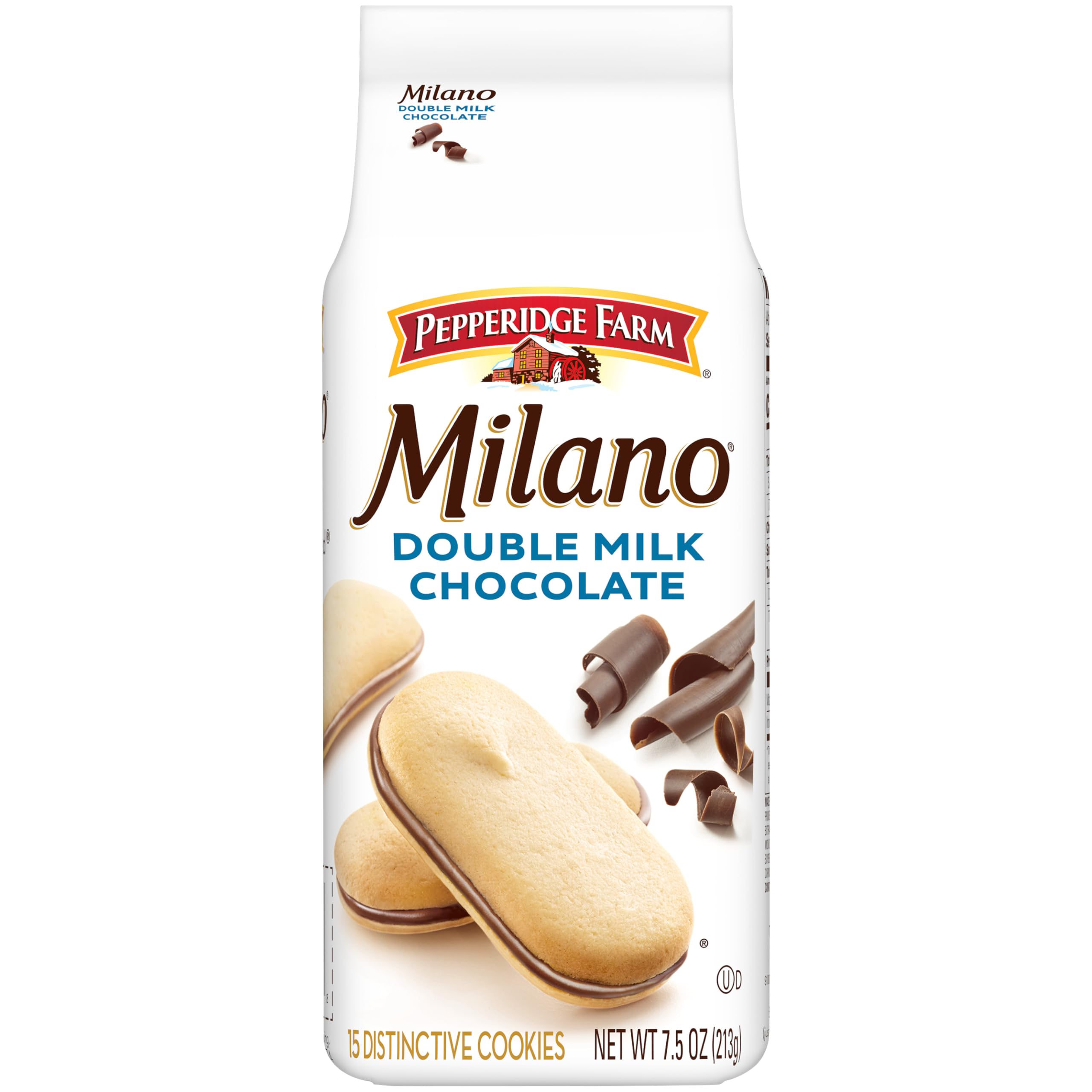Pepperidge Farm Milano Double Milk Chocolate Cookies, 7.5 OZ Bag (15 Cookies)
