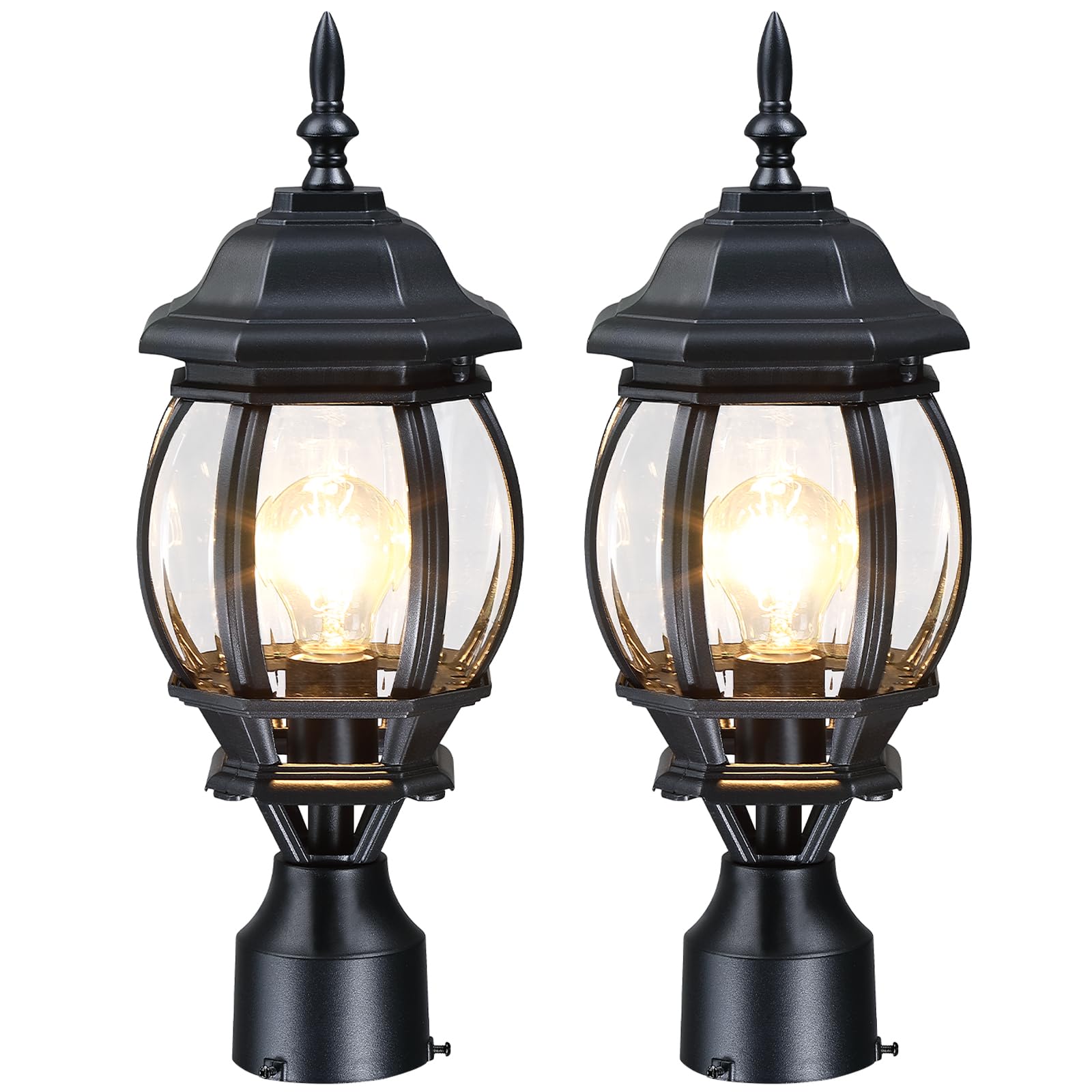 Mailbox Post Mount 3 Inch Pier Mount Base - Heavy Duty Post Light ...
