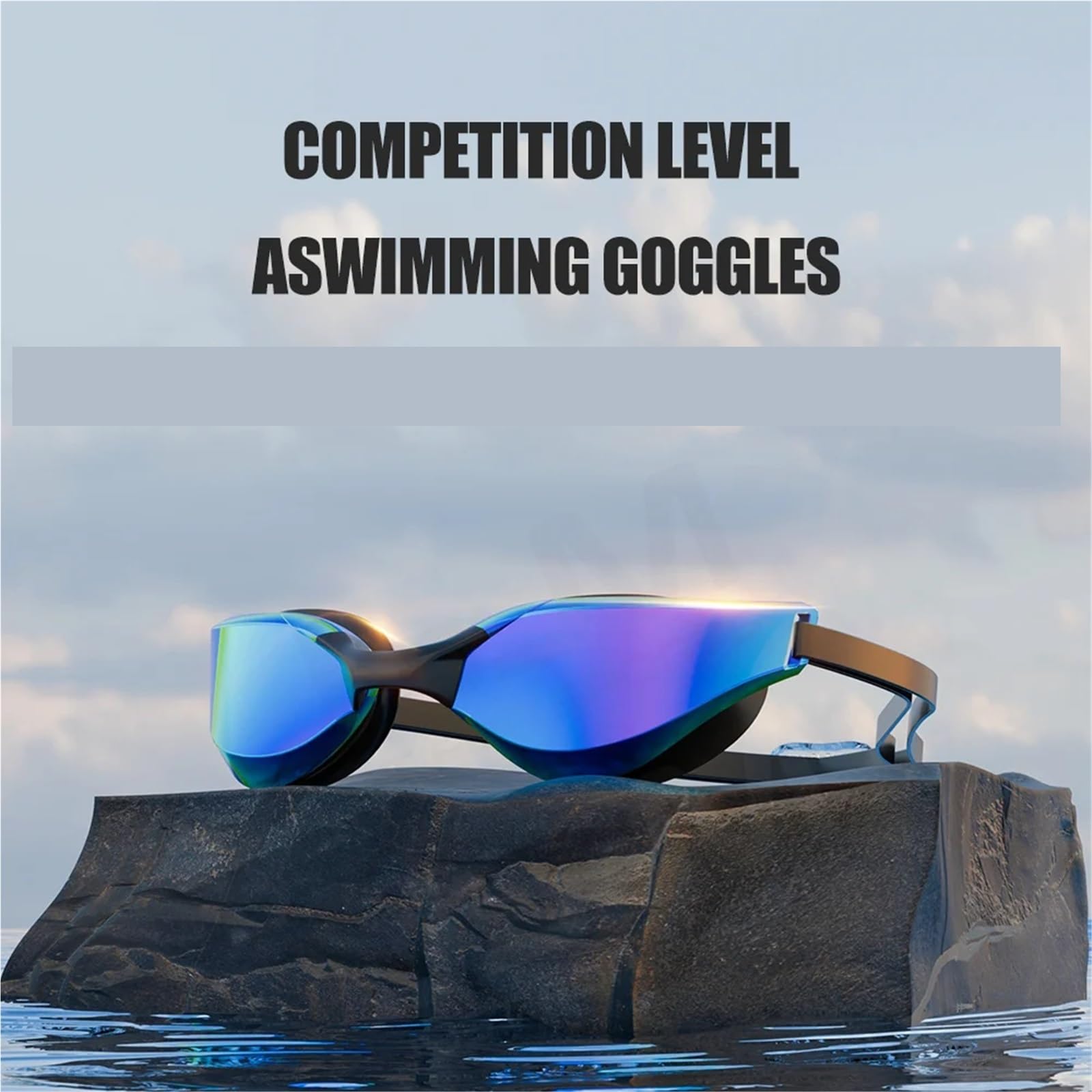 Gafas de natación antivaho for adultos Para Deportes | Hombres Mujeres con lentes gran angular HD Gafas de natación de silicona ajustables impermeables