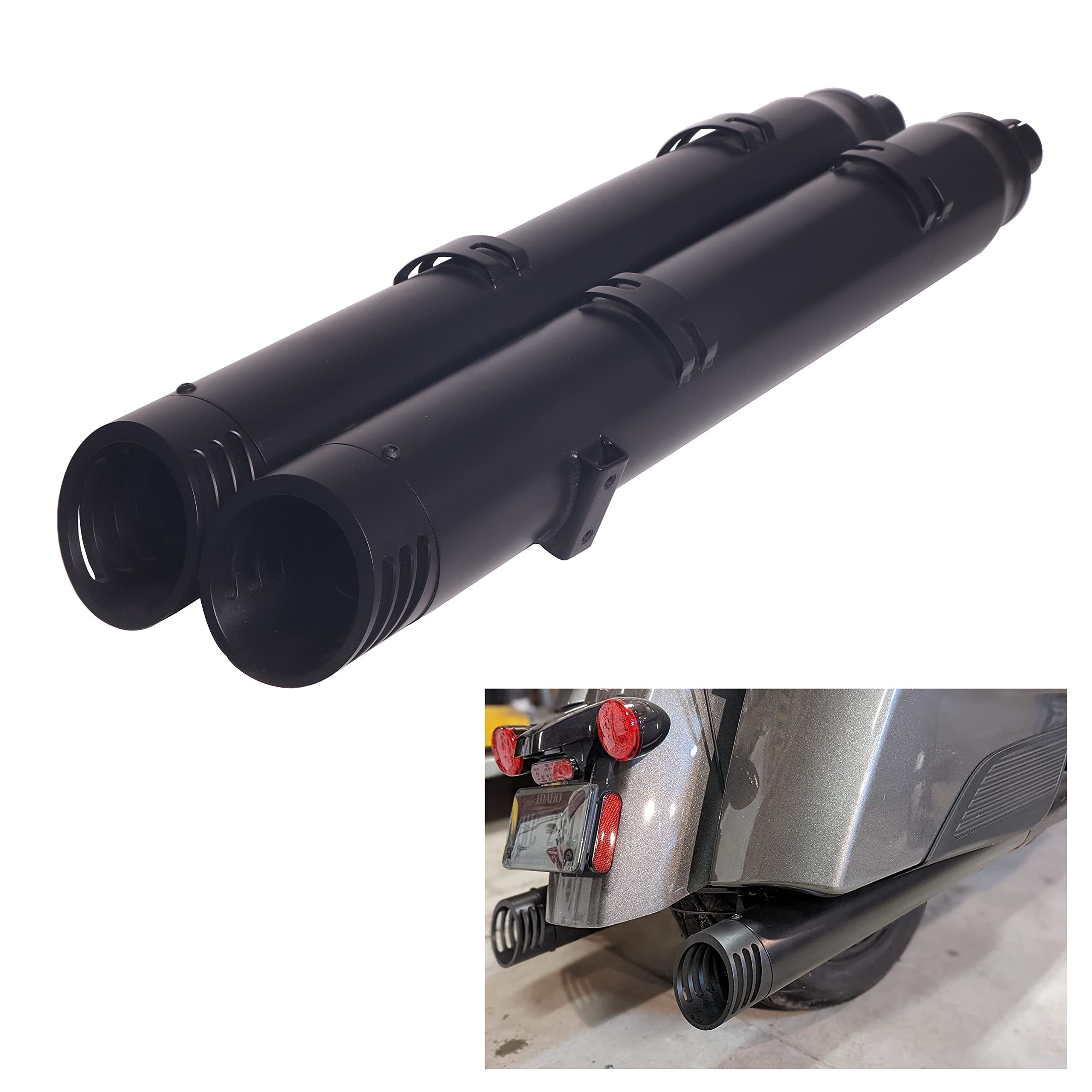 4.0" Chrome Slip on Exhaust Pipes for Indian 2014Up Partial Chief