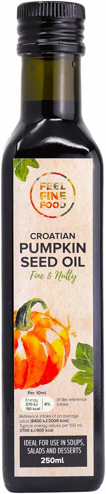 Feel Fine Food Pumpkin Seed Oil, Pure and Unrefined, Styrian Type Seeds 250 ml