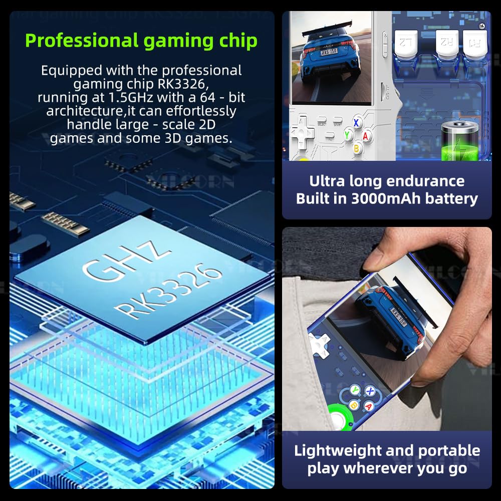 R36 Ultra Retro-Handheld-Spielkonsole, 10,2 cm, Open-Source-Linux-System, 128 GB, tragbare Videospielkonsole mit RGB-Joystick-Tasche, Spiel-Player, unterstützt WLAN, Weihnachts- und